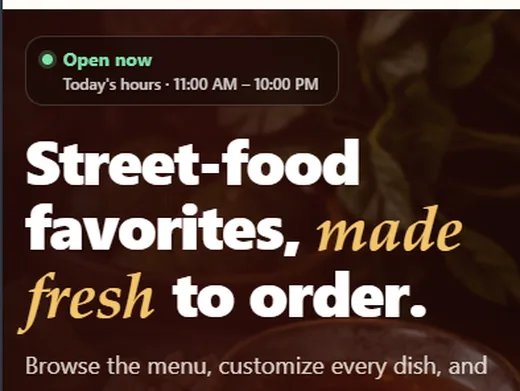 Customer orders screen